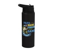 Papà è il nome, la pesca è il mio gioco Stainless Steel Insulated Water Bottle