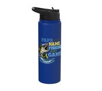 Papà è il nome, la pesca è il mio gioco Stainless Steel Insulated Water Bottle