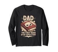 Papà è il primo eroe di My Super Story Novel Lover Maglia a Manica