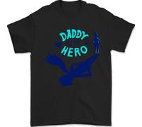 Papà È Mio Supereroe Divertente Festa Del Papà T-Shirt 100% IN Cotone