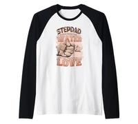Papà E Stepdad Padri Giorno Passo papà per Migliore Stepdad Maglia con Maniche Raglan