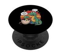 Papà esiste Dio non ancora umorismo dinosauro PopSockets PopGrip Adesivo