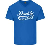 Papà Est. 2022 Divertente Festa Del Papà Uomo Scollo A V Cotone T-Shirt