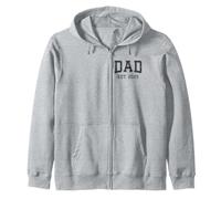 Papà Est 2025 Personalizzato Papà Personalizzato Marito Padre Nonno Felpa con Cappuccio