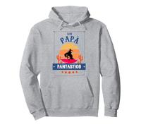 papà Fantastico - Idea Regalo, Design retrò, Avventura, Vaca Felpa con Cappuccio
