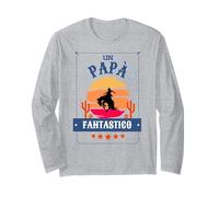 papà Fantastico - Idea Regalo, Design retrò, Avventura, Vaca Maglia a Manica