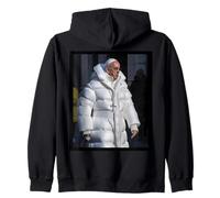 Papa Francesco - Piumino Felpa con Cappuccio