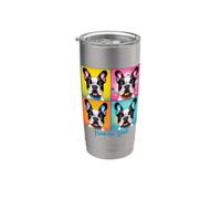 Papà francese in stile pop art Bicchiere termico in acciaio inox doppia parete