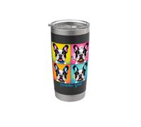 Papà francese in stile pop art Bicchiere termico in acciaio inox doppia parete