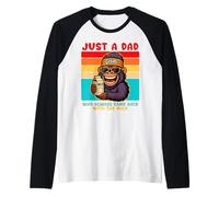 Papa Gorilla, Just A Dad who always came back with the milk Maglia con Maniche Raglan
