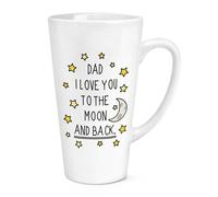 Papà i Love You To The Moon And Back 483ml Grande Latte Tazza - Divertente
