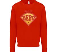 Papà Il Mio Eroe Divertente Felpa Per La Festa Del Papà Supereroe Per Bambini