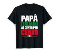 papà Italiano al Cento per Cento papà Italiani Italia Maglietta