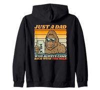 Papa Just A Dad Who Always Came Back with The Milk Bigfoot Felpa con Cappuccio