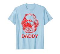 papà Karl Marx Divertente Comunista t-Shirt Maglietta, Uomo, Celeste, L