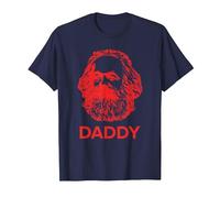papà Karl Marx Divertente Comunista t-Shirt Maglietta, Uomo, Navy, L
