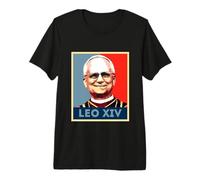 Papa Leo XIV Retro Pop Art Ritratto Maglietta Premium