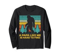 Papa Like Me Difficile Trovare Sasquatch Fathers Day Bigfoot Pops Maglia a Manica