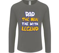 Papà L'Uomo Il Mito La Leggenda Festa Del Papà Uomo Manica Lunga T-Shirt