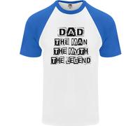 Papà L'Uomo Il Mito La Leggenda Maglietta Baseball Uomo S/S