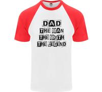 Papà L'Uomo Il Mito La Leggenda Maglietta Baseball Uomo S/S