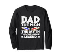 Papà L'Uomo Mito Cornhole Leggenda Amante Maglia a Manica