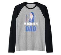 papà Mago Trucco Stregone Magia Mago Maglia con Maniche Raglan