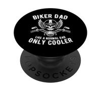 Papà motociclista come al solito, più cool, festa del papà, motociclista, papà da uomo PopSockets PopGrip Adesivo