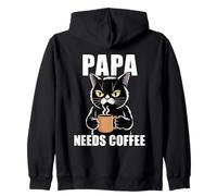Papa Needs Coffee Felpa con Cappuccio