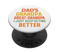Papà Nonno Bisnonno - divento sempre più bravo PopSockets PopGrip Adesivo