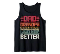 Papà Nonno Grande Nonno I Just Keep Getting Better Retro Canotta