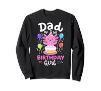 Papà Of The Birthday Girl Kids Axolotl Bday Family Matching Felpa