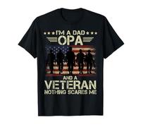 Papà OPA Veterano Retro Bandiera Americana Soldati Festa del Papà Maglietta