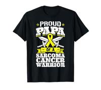 papà Orgoglioso di Un Sarcoma Cancer Warrior Awareness Ribbon Dad Maglietta