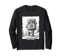 papà Orso Campeggio con Cuccioli Carino Apprezzamento Maglia a Manica