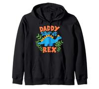 Papà Papà Saurus Rex Dinosauro Dino per Padre Felpa con Cappuccio