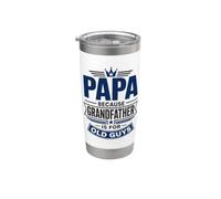 Papà perché il nonno è per i vecchi Bicchiere termico in acciaio inox doppia parete