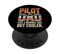 Papà pilota come un padre normale ma più figo PopSockets PopGrip Adesivo