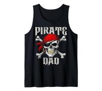 papà Pirata Jolly Roger con Bandiera e Teschio a Croce per Halloween Canotta