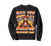 papà Pit Crew Go Kart Racing Go Kart Racer Go Kart 90s Felpa