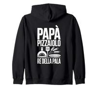 papà Pizzaiolo Pizza Uomo Frase Divertente Felpa con Cappuccio