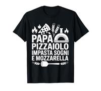 papà Pizzaiolo Pizza Uomo Frase Divertente Maglietta