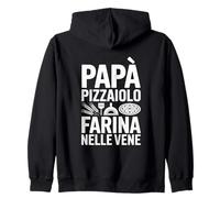 papà Pizzaiolo Pizza Uomo Frase Simpatica Felpa con Cappuccio