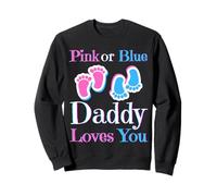 papà Rosa o Blu Ti AMA, Bambina o Ragazzo in Arrivo Felpa