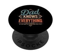Papà sa tutto divertente padre citazione PopSockets PopGrip Adesivo