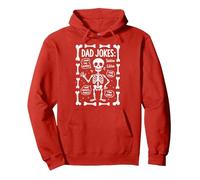 papà Scherzo: Skeleton Edition Ho Trovato Questo Humerus Funny Bones Felpa con Cappuccio, Unisex per Adulti, Rosso, XL