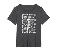 papà Scherzo: Skeleton Edition Ho Trovato Questo Humerus Funny Bones Maglietta, Donna Plus-Size, Grigio Scuro, 2X
