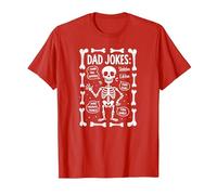 papà Scherzo: Skeleton Edition Ho Trovato Questo Humerus Funny Bones Maglietta, Uomo, Rosso, L