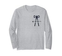 papà sciatore Inglese Dad Padre Maglia a Manica
