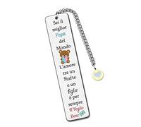 Papà Segnalibri Festa del Papà Apprezzare Regalo Uomo Segnalibro Padre Figlio Amore per Sempre Compleanno Miglior Papà del Mondo Felice pensionamento Apprezzare Ricordi Ringraziamento Accessorio Libro